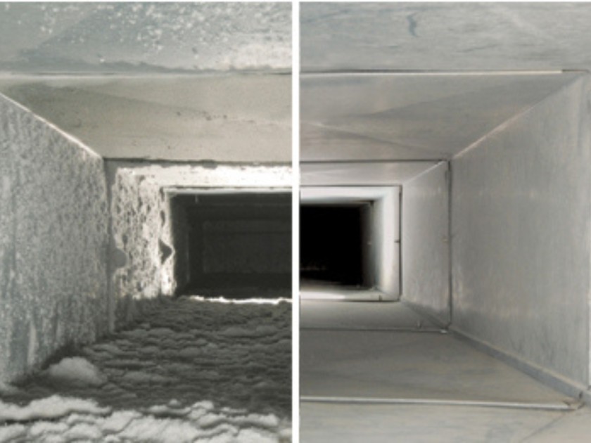 Air Duct Cleaning Before After image